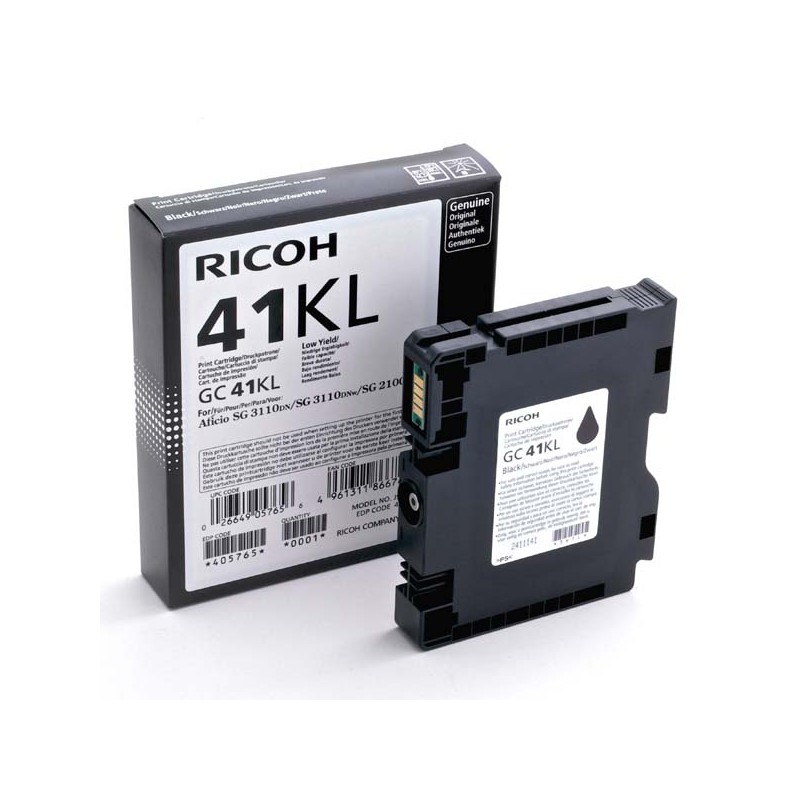 Ricoh originální gelová náplň 405765, GC41KL, black, 600str.