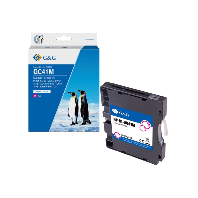 G&G kompatibilní ink s 405767, NP-RI-0041M, magenta, 600str.
