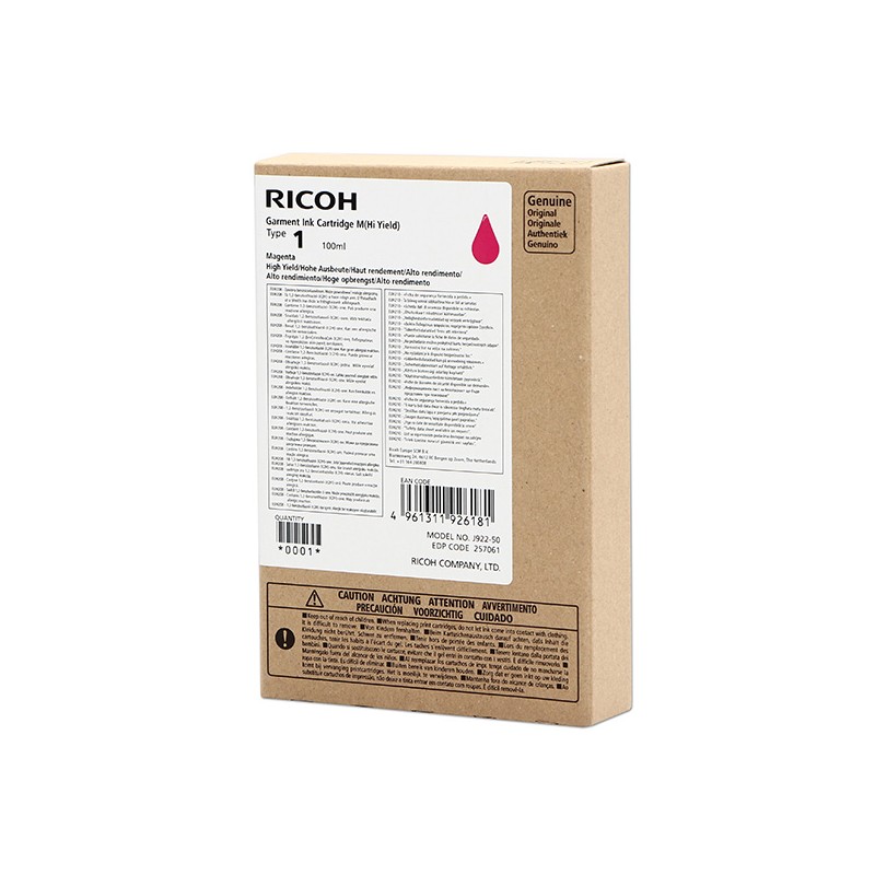 Ricoh originální ink (DTG) typ 100, 257061, magenta, 500str., 100ml