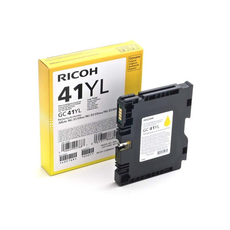 Ricoh originální gelová náplň 405768, GC41Y, yellow, 600str.