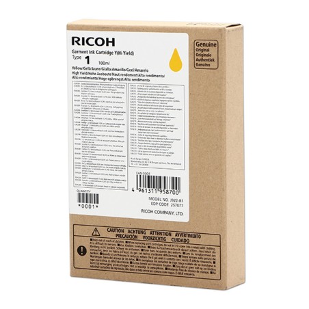 Ricoh originální ink (DTG) typ 100, 257077, yellow, 500str., 100ml