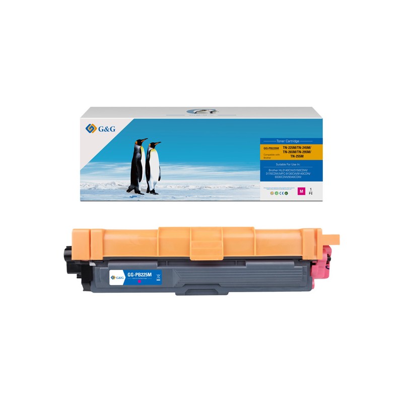 G&G kompatibilní toner s Brother TN245M, TN225M, TN265M, TN295M, TN255M, NT-PB225M, magenta, 2200str.