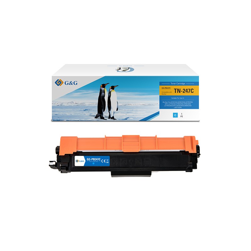 G&G kompatibilní toner s Brother TN247C, NT-PB247C, cyan, 2300str.