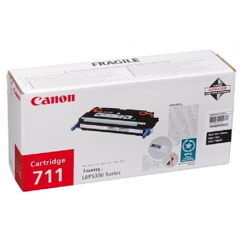 Canon originální toner CRG711, 1660B002, black, 6000str., DOPRODEJ