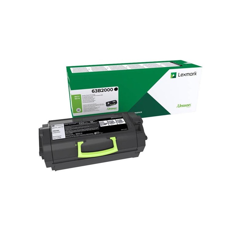 Lexmark originální toner 63B2000, black, 11000str.