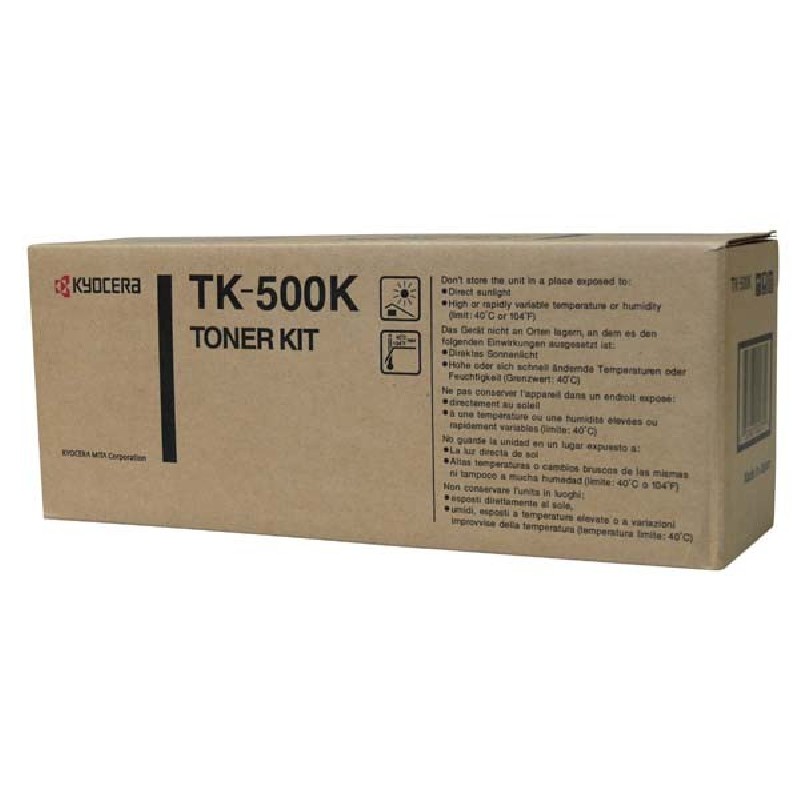 Kyocera originální toner TK500K, black, 8000str., garanční pečeť Janus