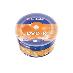 VERBATIM DVD-R (50-Pack) 16x WRAP 4.7GB MATT
