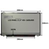 LCD PANEL 17,3" HD+ 1600x900 30PIN MATNÝ / ÚCHYTY NAHOŘE A DOLE