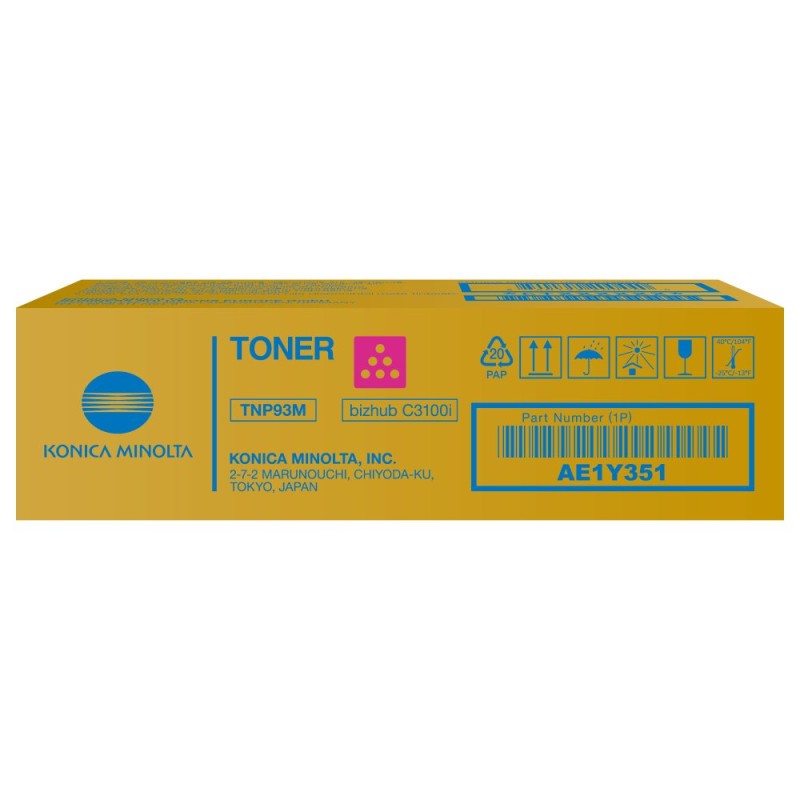 Konica Minolta originální toner AE1Y351, TNP-93M, magenta, 4000str.