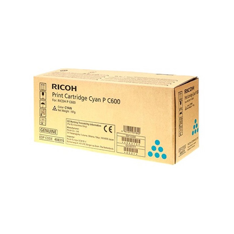 Ricoh originální toner 408315, cyan, 12000str.