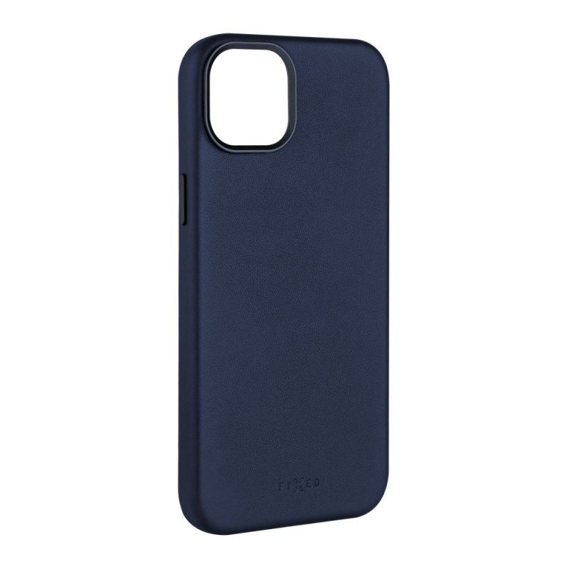 FIXED MagLeather kožený kryt iPhone 15+ modrý