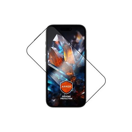 FIXED Armor s aplikátorem pro Apple iPh 15+, černé