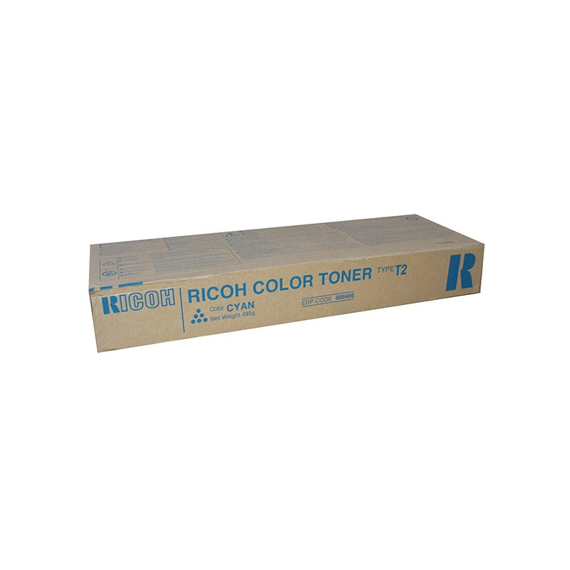 Ricoh originální toner 888486, Typ T2, cyan, 17000str.