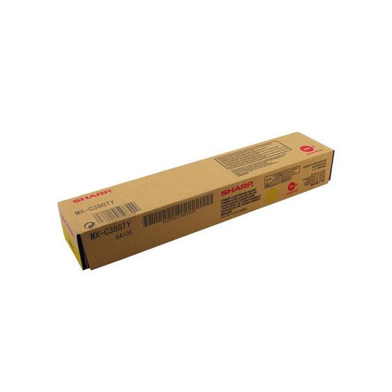Sharp originální toner MX-C38GTY, yellow, 10000str.