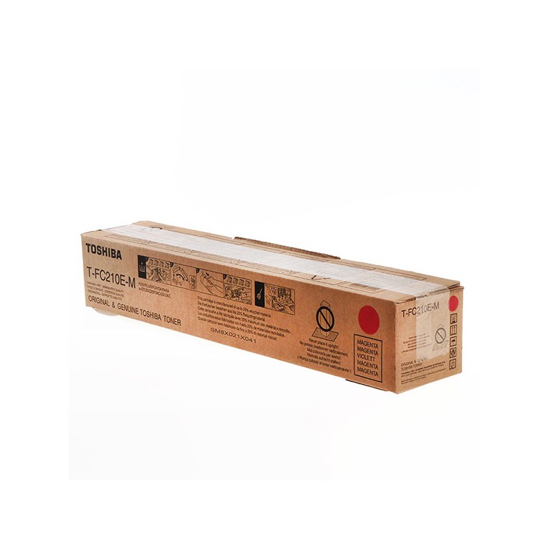 Toshiba originální toner T-FC210EM, 6AJ00000165, magenta, 33600str.