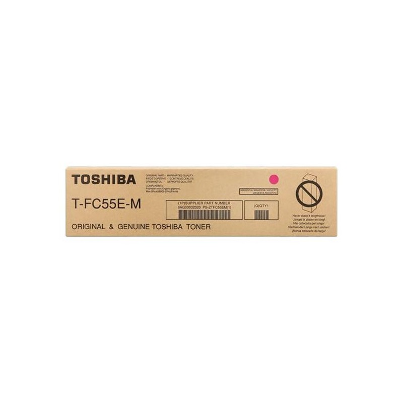 Toshiba originální toner TFC55EM, 6AG00002320, magenta, 26500str.
