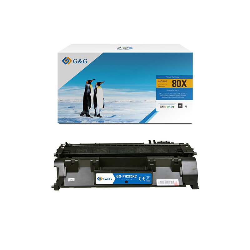 G&G kompatibilní toner s HP CF280X, NT-PH280XC, HP 80X, black, 6900str.