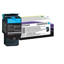 Lexmark originální toner C544X1CG, cyan, 4000str., extra high capacity, return