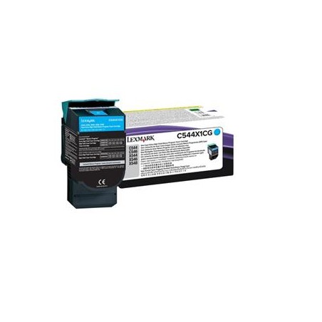 Lexmark originální toner C544X1CG, cyan, 4000str., extra high capacity, return