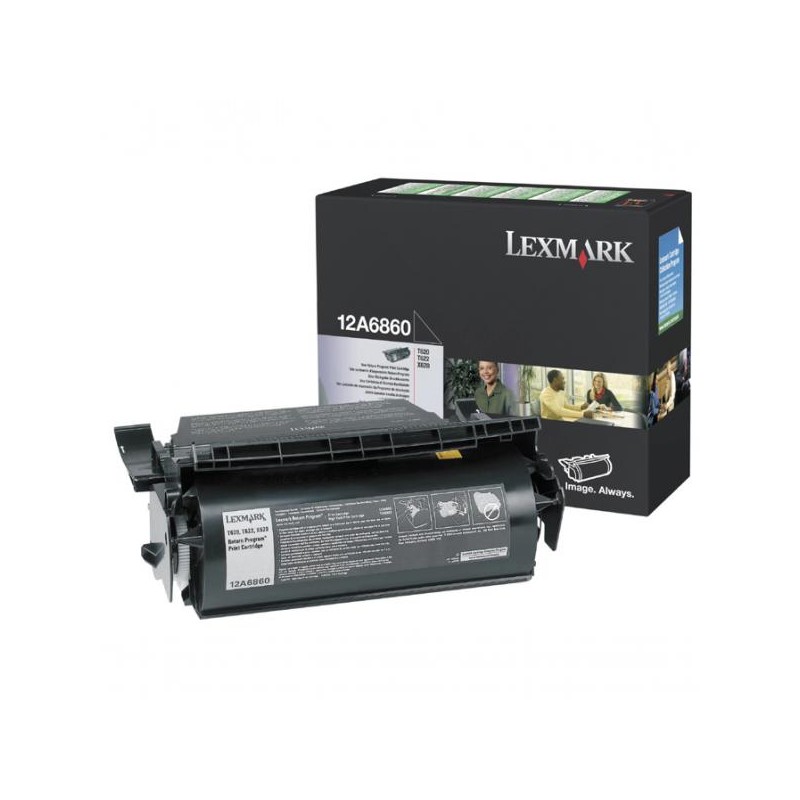Lexmark originální toner 12A6860, black, 10000str., return