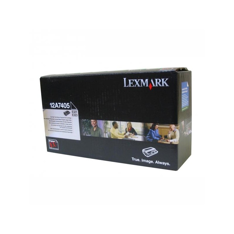 Lexmark originální toner 12A7405, black, 6000str., return