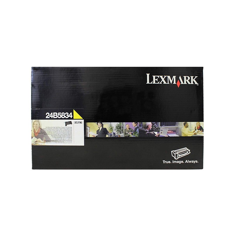 Lexmark originální toner 24B5834, yellow, 18000str., extra high capacity, return