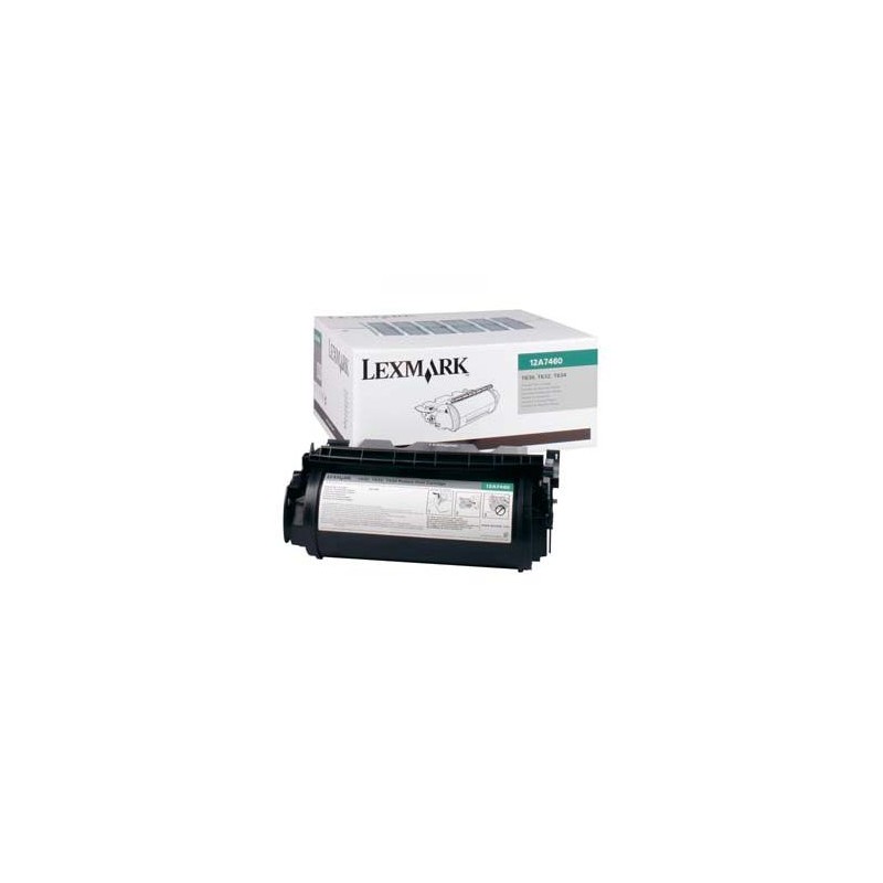 Lexmark originální toner 12A7460, black, 5000str., return