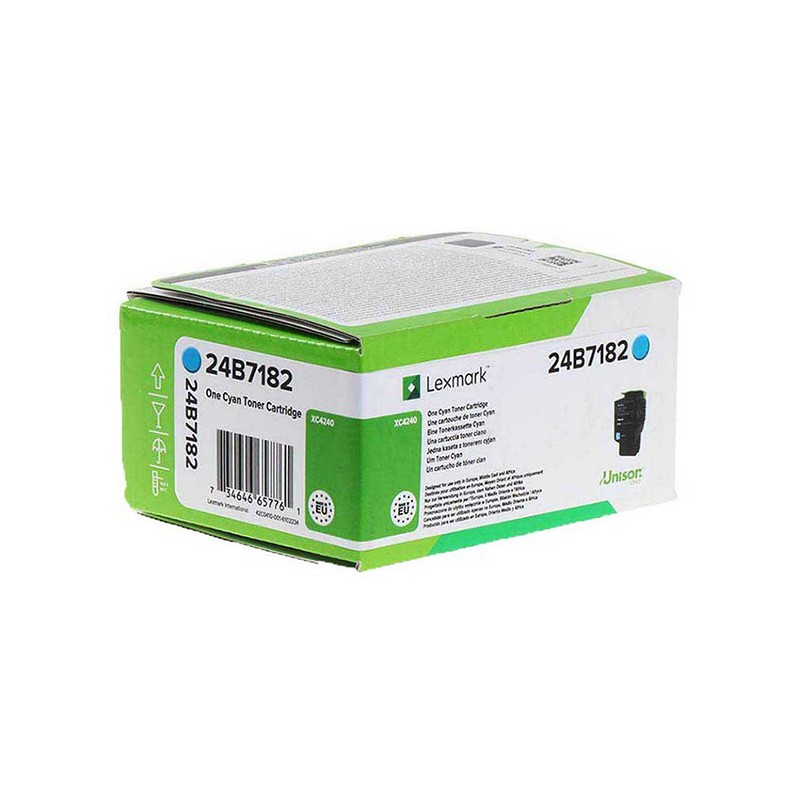 Lexmark originální toner 24B7182, cyan, 6000str.