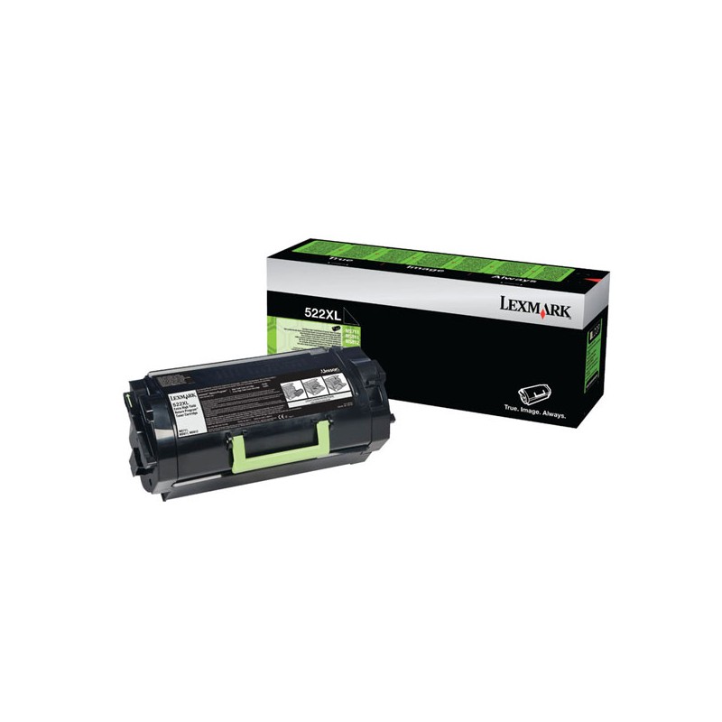 Lexmark originální toner 52D2X0L, 522XL, black, 45000str., pro štítky, extra high capacity, return