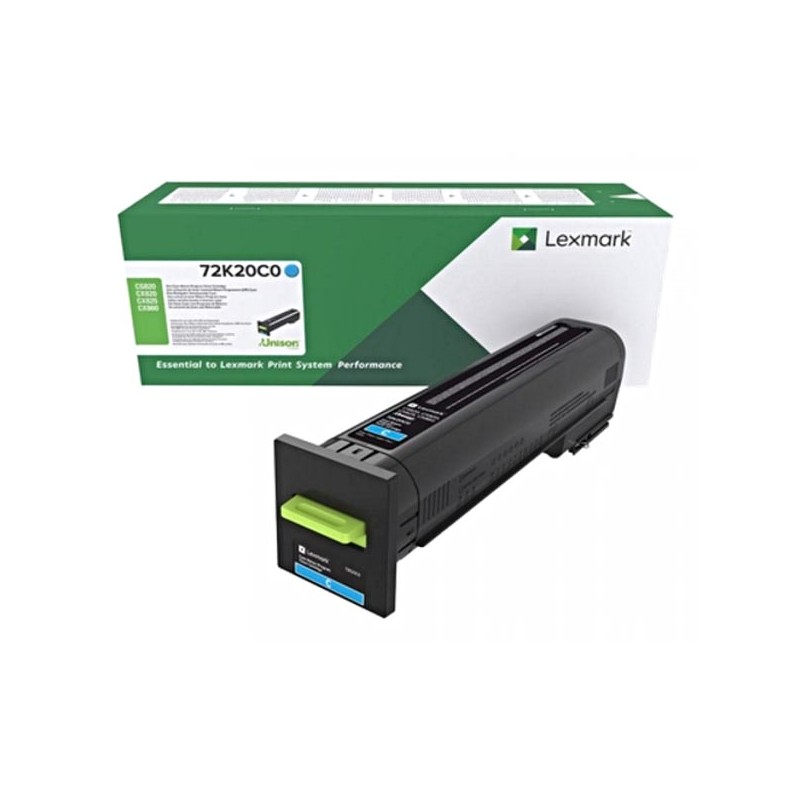 Lexmark originální toner 72K2XC0, cyan, 22000str., extra high capacity, return