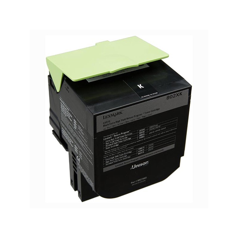 Lexmark originální toner 80C2XK0, black, 8000str., extra high capacity, return