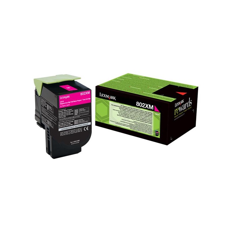 Lexmark originální toner 80C2XM0, magenta, 4000str., extra high capacity, return