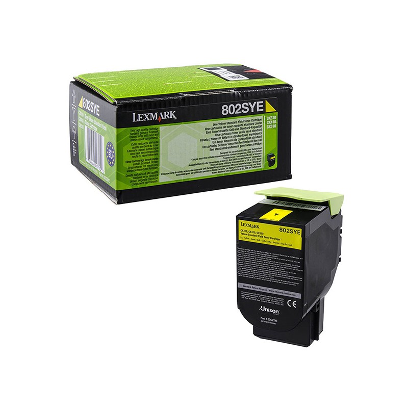 Lexmark originální toner 80C2SYE, yellow, 2000str.