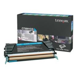 Lexmark originální toner C736H1CG, cyan, 10000str., high capacity, return
