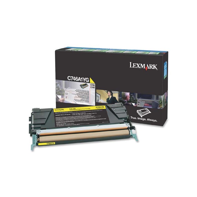 Lexmark originální toner C746A1YG, yellow, 7000str., return
