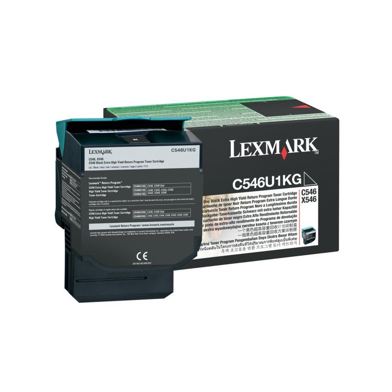 Lexmark originální toner C546U1KG, black, 8000str., return