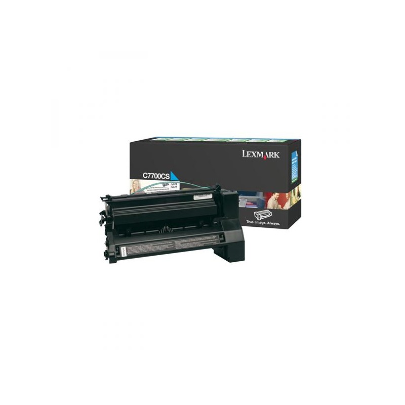 Lexmark originální toner C7700CS, cyan, 6000str., return