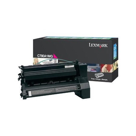 Lexmark originální toner C780A1MG, magenta, 6000str., return