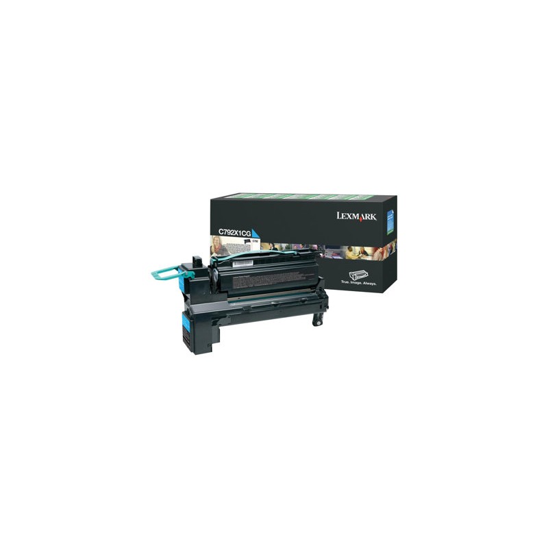 Lexmark originální toner C792X1CG, cyan, 20000str., extra high capacity, return