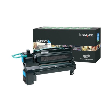 Lexmark originální toner C792X1CG, cyan, 20000str., extra high capacity, return