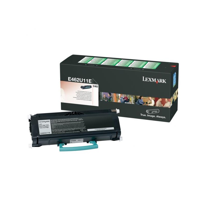 Lexmark originální toner E462U11E, black, 18000str., extra high capacity, return