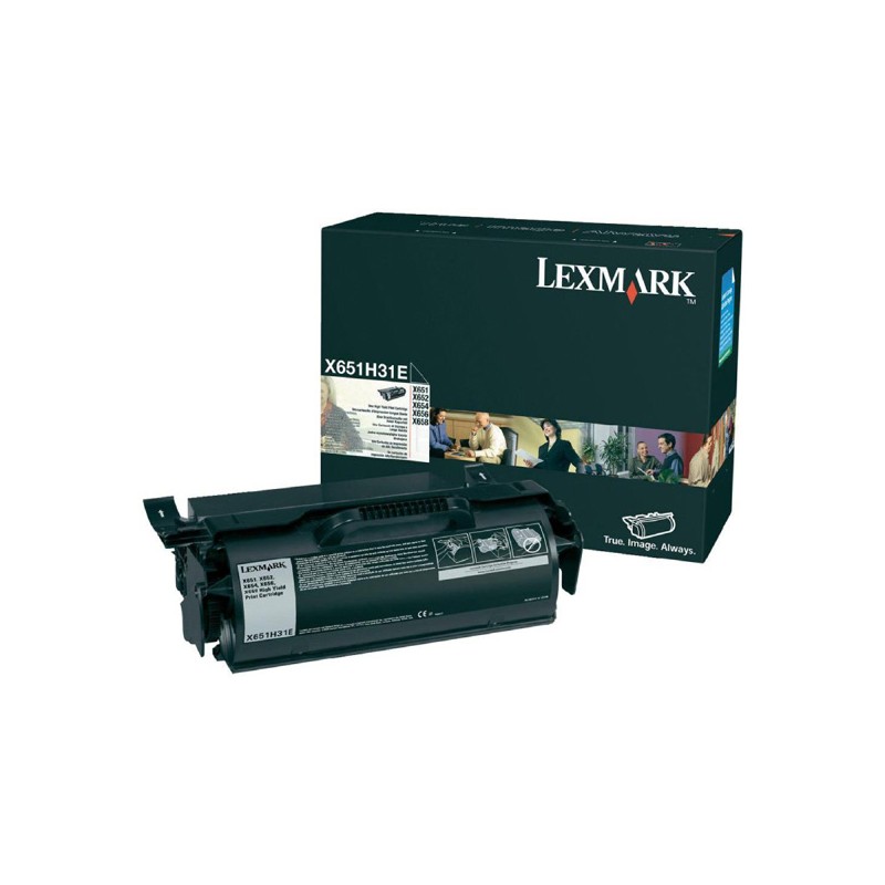 Lexmark originální toner X651H31E, black, 25000str.