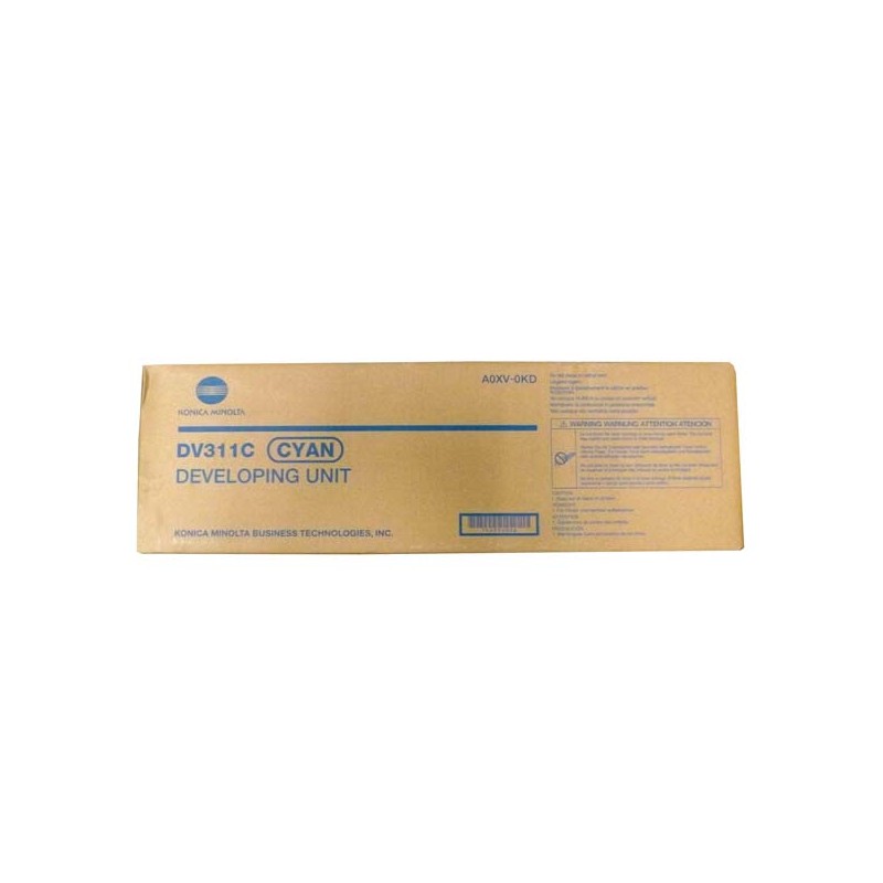Konica Minolta originální developer A0XV0KD, DV-311C, cyan, 115000str.