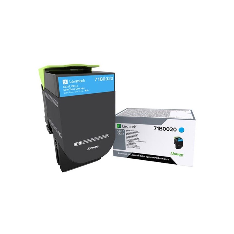 Lexmark originální toner 71B0020, cyan, 2300str., DOPRODEJ