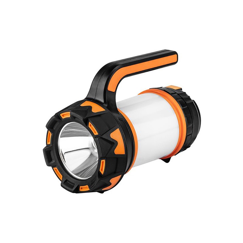 LED kempingové světlo 3v1, 1x1200 mAh, hliník, černá, 4 druhy svícení, powerbanka, usb nabíjení 99031