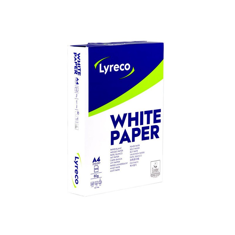Xerografický papír Lyreco, A4, 80 g/m2, bílý, 500 listů, DOPRODEJ