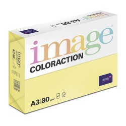 Xerografický papír Coloraction, Canary, A3, 80 g/m2, středně žlutý, 500 listů, vhodný pro inkoustový tisk