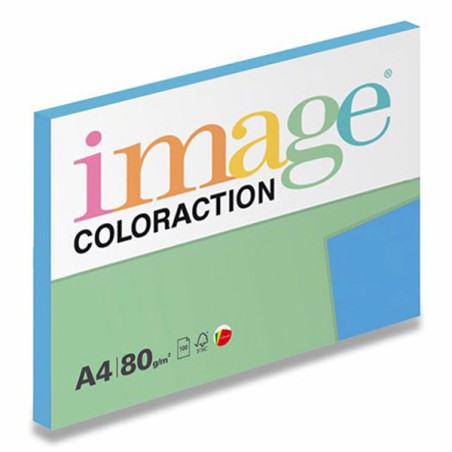 Xerografický papír Coloraction, Malta, A4, 80 g/m2, středně modrý, 100 listů, vhodný pro inkoustový tisk