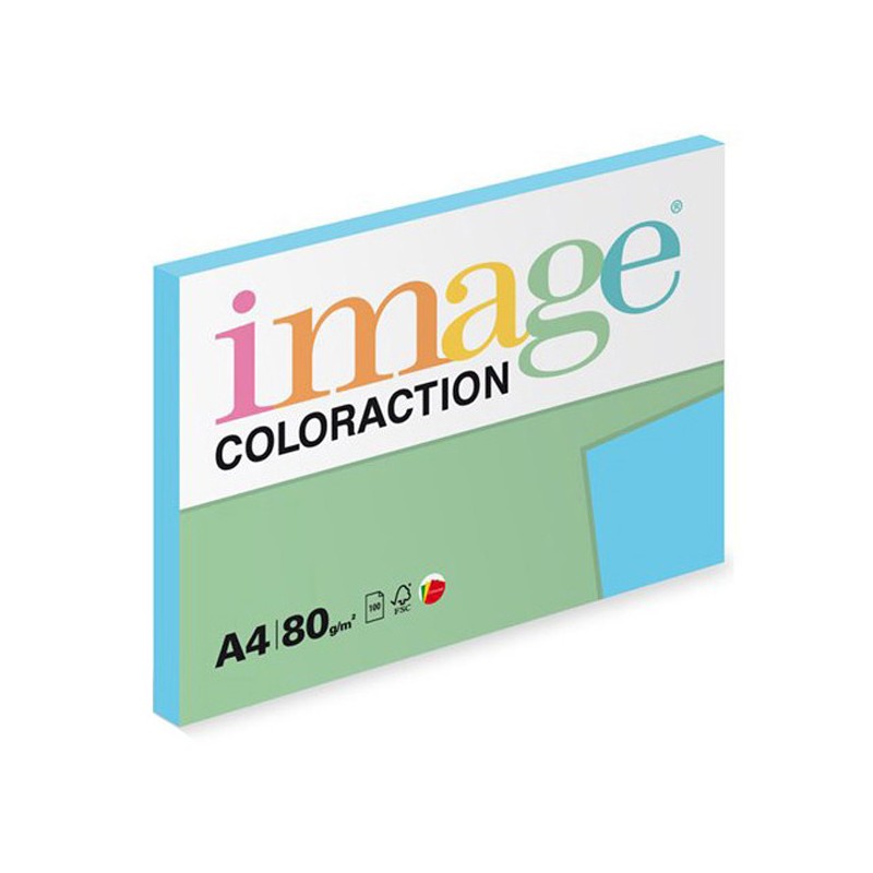 Xerografický papír Coloraction, Lisbon, A4, 80 g/m2, sytě modrý, 100 listů, vhodný pro inkoustový tisk