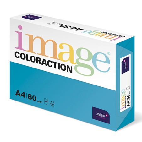 Xerografický papír Coloraction, Lisbon, A4, 80 g/m2, sytě modrý, 500 listů, vhodný pro inkoustový tisk